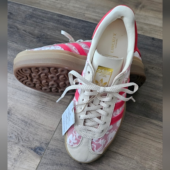 Adidas Gazelle Bold Red and White Sneakers - Picture 8 of 17